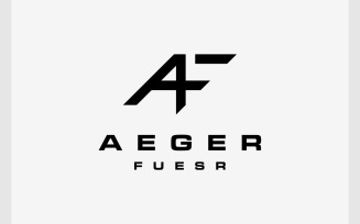 Letter AF Simple Monogram Logo