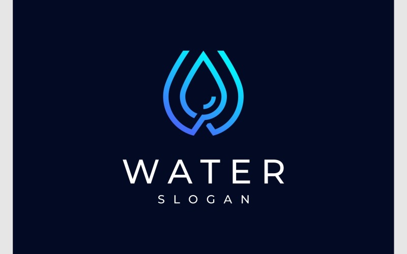 Letter W Water Aqua Purity Logo Logo Template