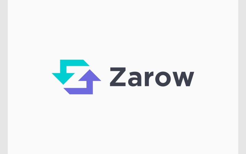 Letter Z Arrow Exchange Logo Logo Template
