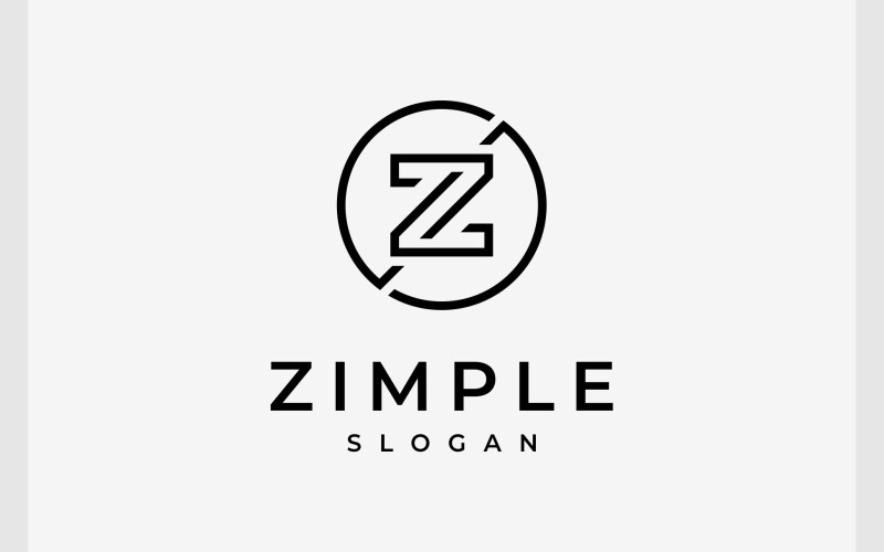 Letter Z Minimalist Monogram Logo Logo Template