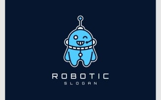 Mascot Cute Robot Robotic Logo