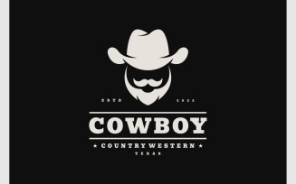 Vintage Retro Cowboy Texas Western Logo