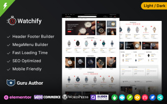 Watchify - Watches and Jewelry Store Elementor Fashion Woocommerce Theme