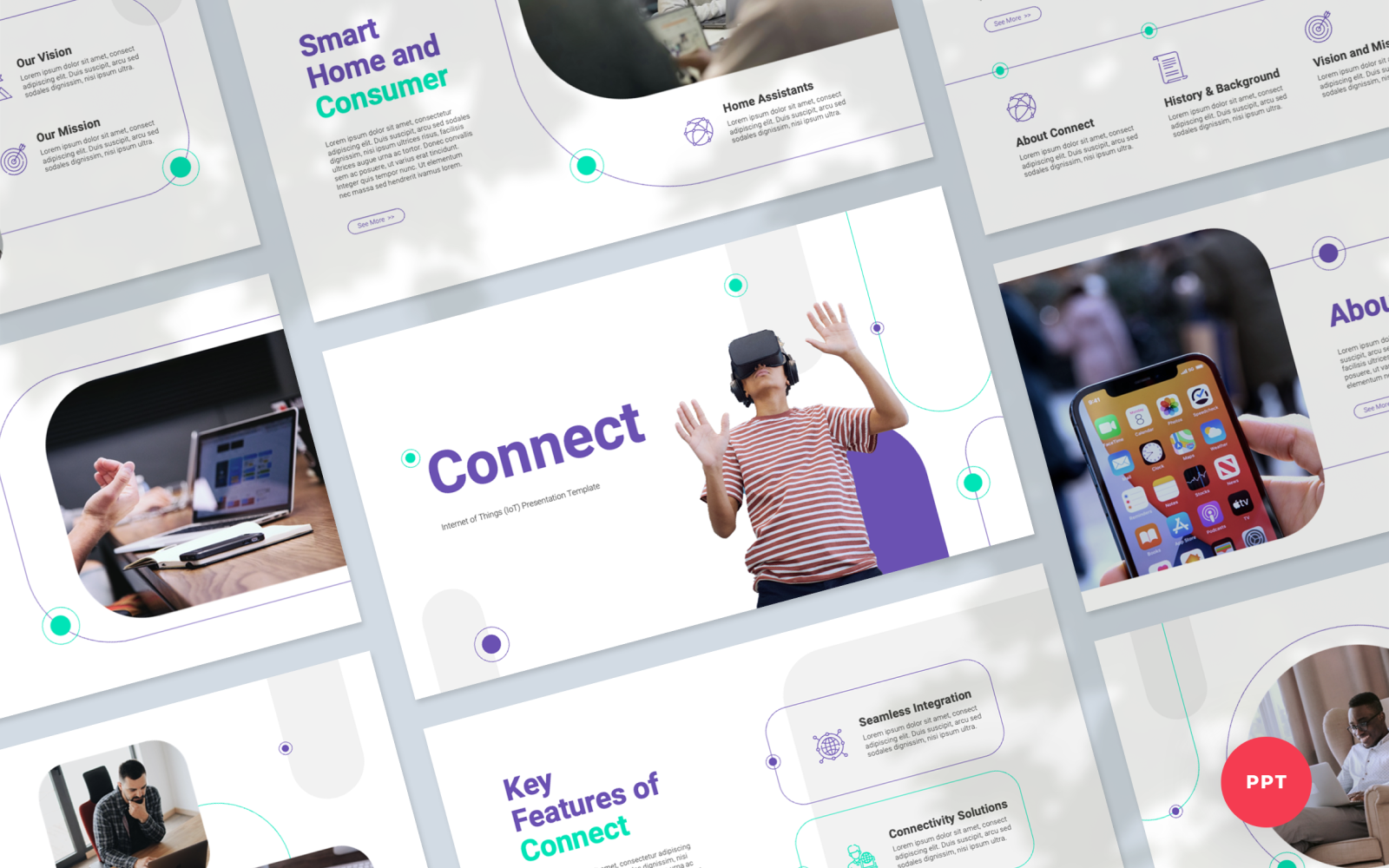 Connect - Internet of Things (IoT) Presentation PowerPoint Template