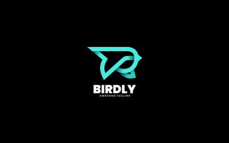 Bird Line Art Logo Template