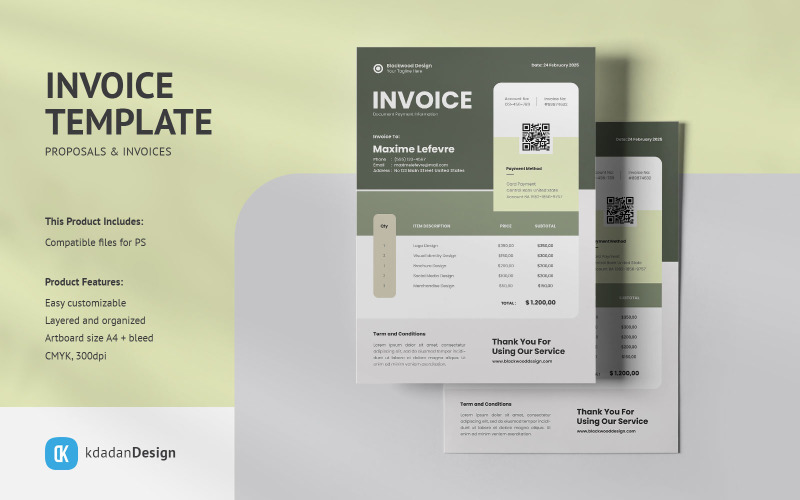Invoice PSD Design Template Vol 04 Corporate Identity