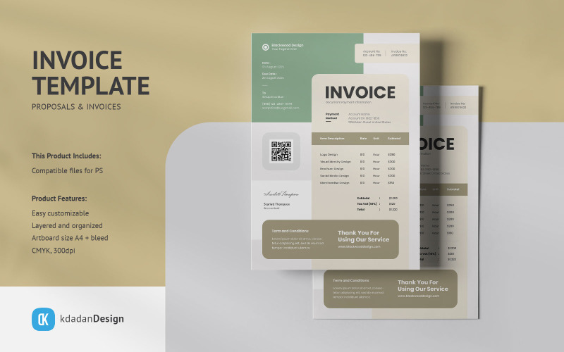 Invoice PSD Design Template Vol 05 Corporate Identity