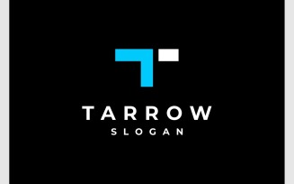 Letter T Arrow Up Monogram Logo