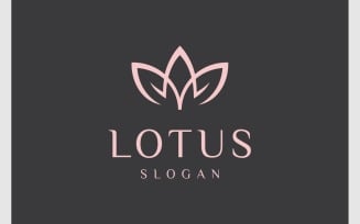 Lotus Blossom Flower Beauty Logo