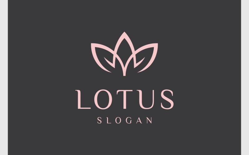 Lotus Blossom Flower Beauty Logo Logo Template