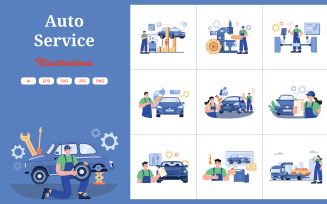 M475_Car Service Illustrations