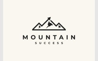 Mountain Hill Arrow Up Success Logo