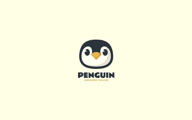 Penguin Simple Mascot Logo 3 Logo Template