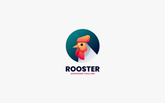 Rooster Gradient Colorful Logo Template 2