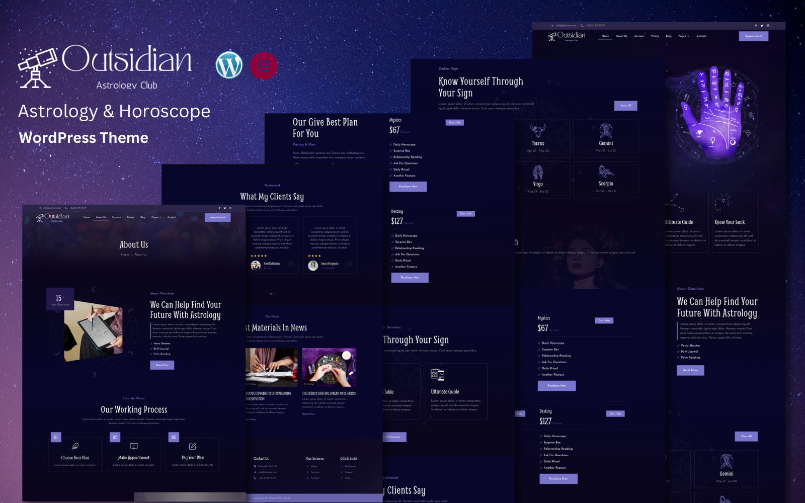 Template #381600 Astronomy Astrologer Webdesign Template - Logo template Preview