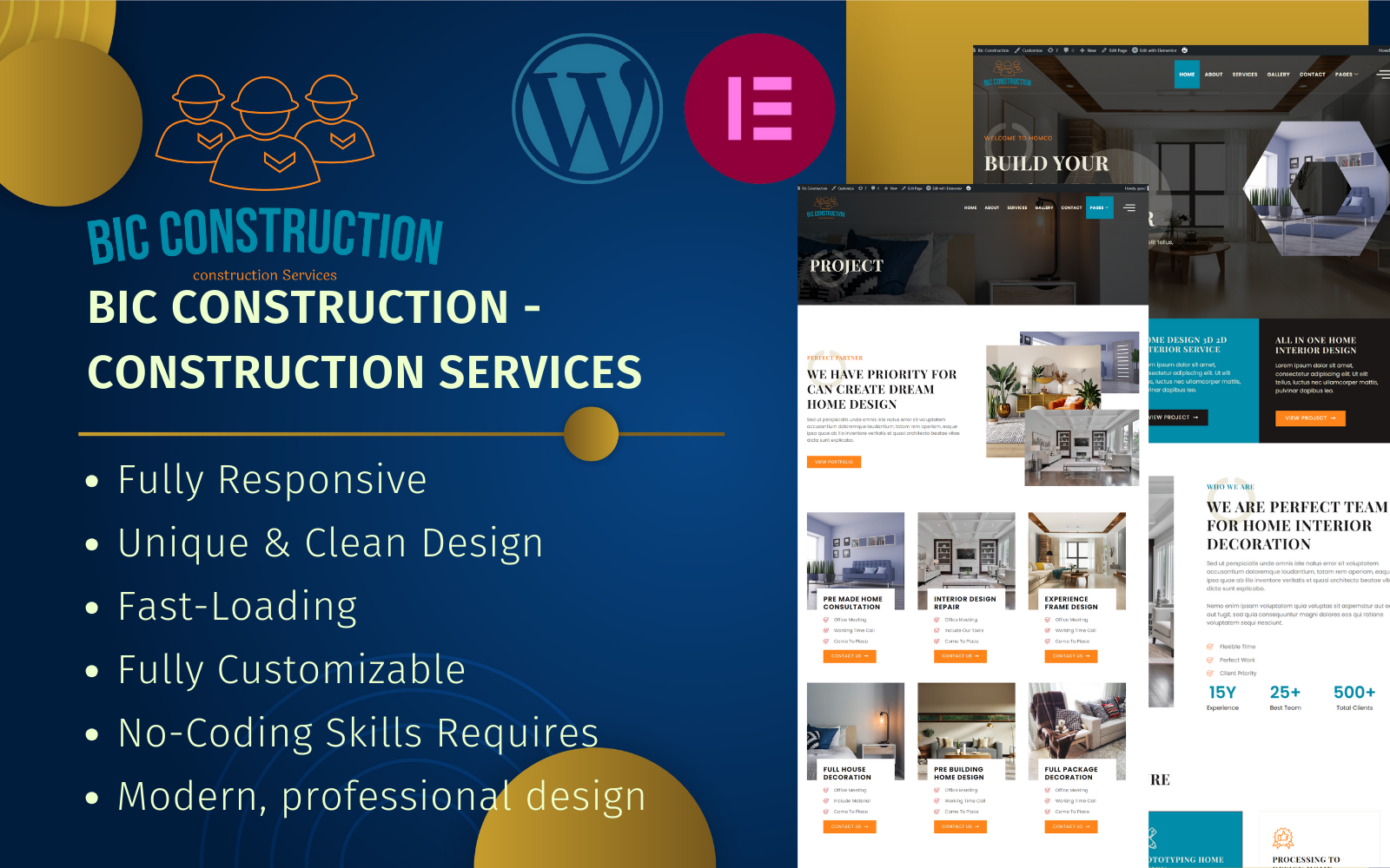 Bic Construction  - Construction Services WordPress Theme