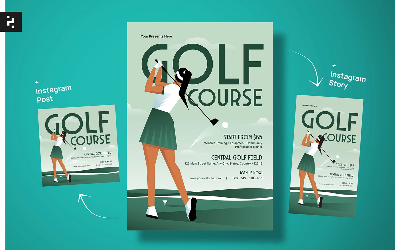 Kit Graphique #381664 Golf Sport Divers Modles Web - Logo template Preview