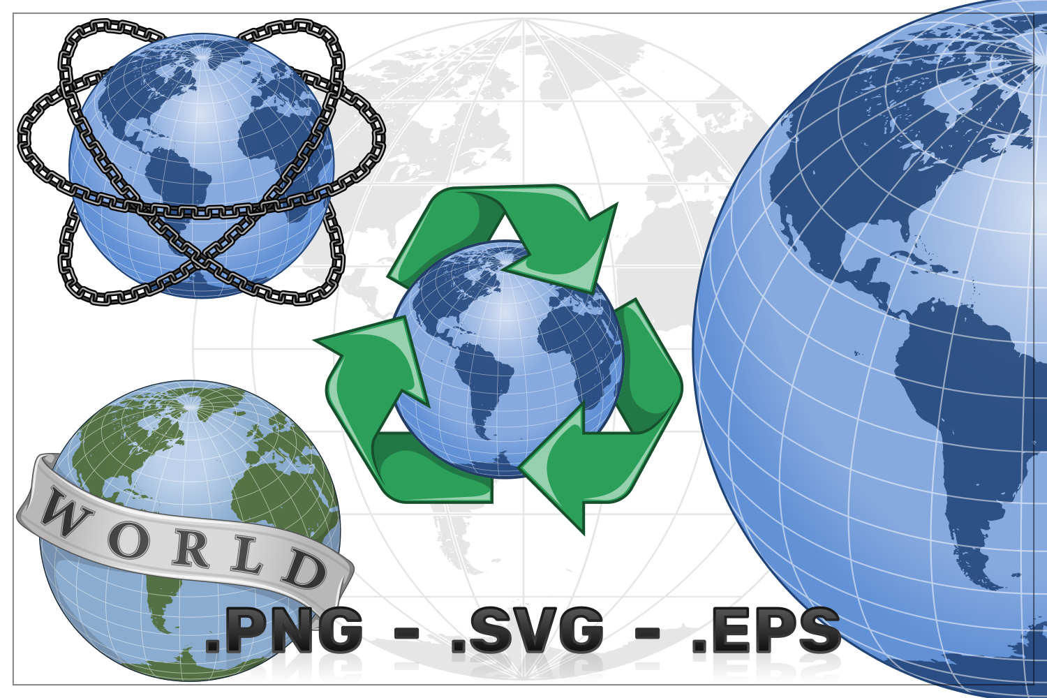 Earth Globe Vector Design