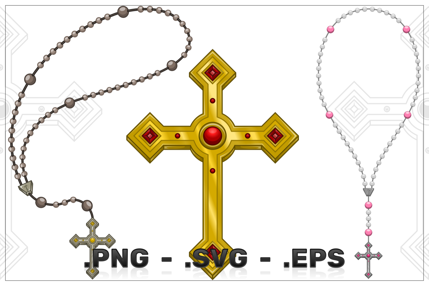 Kit Graphique #381669 Rosary Croix Web Design - Logo template Preview