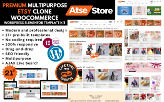 Atse-Store - Multipurpose Woocommerce template Elementor kit for Handicrafts & Clothing store
