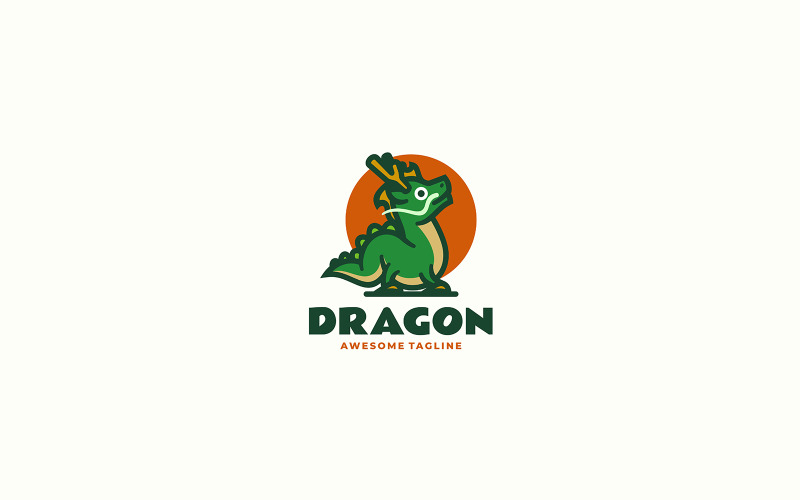 Dragon Mascot Cartoon Logo 1 Logo Template
