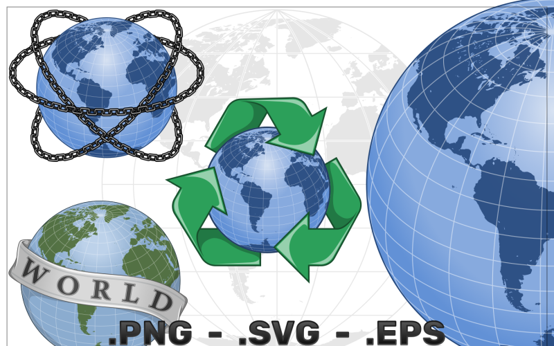 Earth Globe Vector Design Vector Graphic