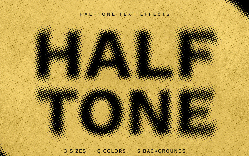 Halftone Photoshop Text Effect Illustration