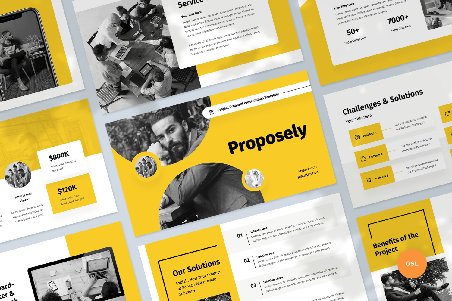 Proposely - Project Proposal Presentation Google Slides Template