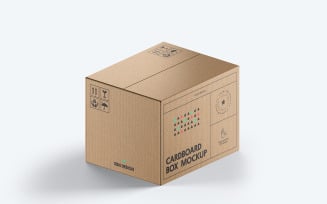 Cardboard Box PSD Mockup Vol 01