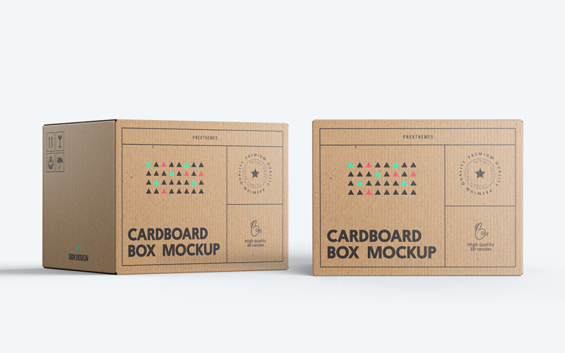 Cardboard Box PSD Mockup Vol 04 Product Mockup