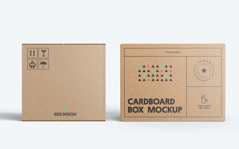 Cardboard Box PSD Mockup Vol 07 Product Mockup