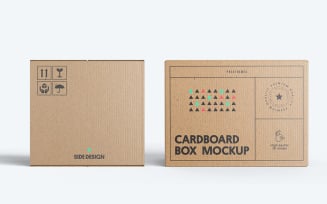 Cardboard Box PSD Mockup Vol 07