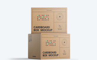 Cardboard Box PSD Mockup Vol 09