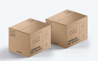 Cardboard Box PSD Mockup Vol 10