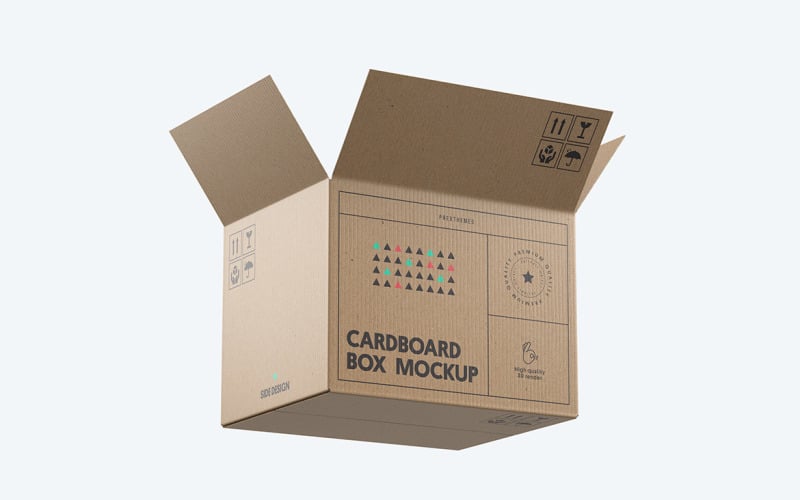 Cardboard Box PSD Mockup Vol 13 Product Mockup