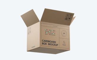 Cardboard Box PSD Mockup Vol 13