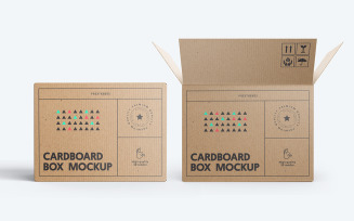 Cardboard Box PSD Mockup Vol 20