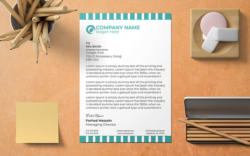 Company Letterhead Design_M_180 Corporate Identity