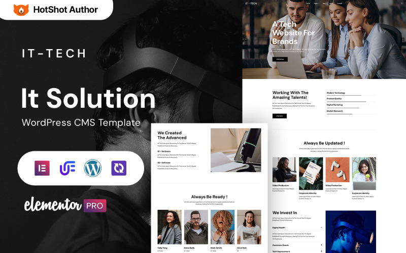 IT-Tech - IT Solutions And Multipurpose WordPress Elementor Theme WordPress Theme