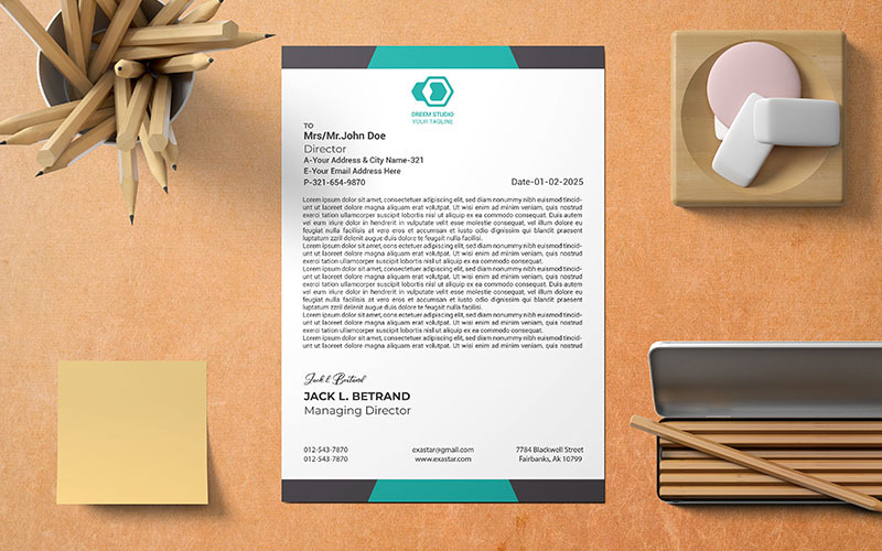Minimal Simple Letterhead - Corporate_180 Corporate Identity
