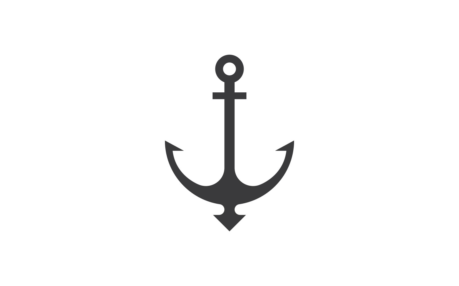 Vector de plantilla de logotipo de ancla