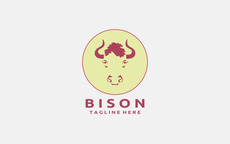 Bison Logo Design Template V5 Logo Template
