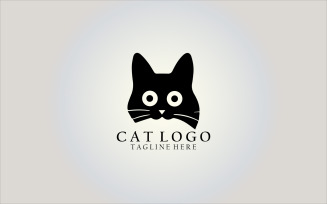 Cat Logo Design Vector Template V2