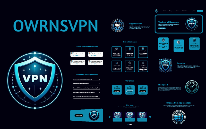 Owrnsvpn: Figma Template For Selling VPN Program UI Element