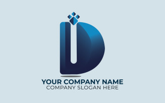 Professional LD or D letter logo template.