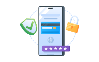 Transaction Security Vector Illustration