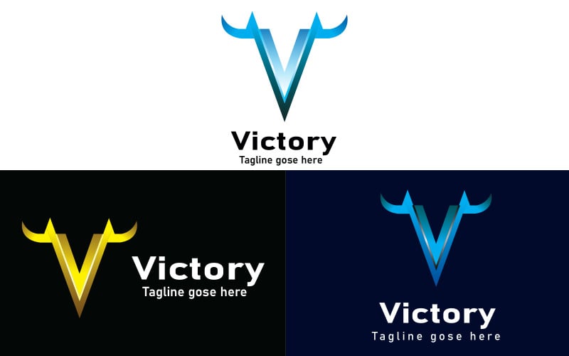 Victory modern V letter logo Logo Template