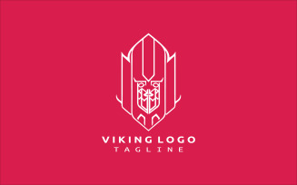 Viking Logo Design Vector Template V2