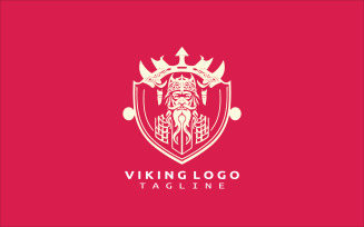 Viking Logo Design Vector Template V3