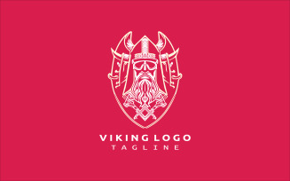 Viking Logo Design Vector Template V4